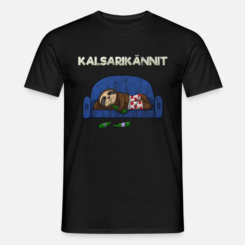 Kalsarikännit - Männer T-Shirt - Schwarz