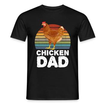 Chicken Dad Chicken Rooster Hen - Men's T-Shirt - black - Front - AI Model Male 178 light (178cm)