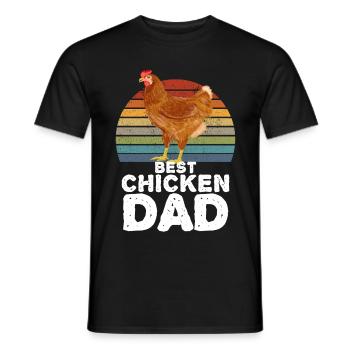 Meilleur Poulet Papa Poulets Coq Poule - T-shirt homme - noir - Devant - AI Model Male 178 light (178cm)