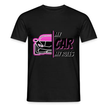 Car lover - my car my rules - Men's T-Shirt - black - Front - AI Model Male 178 light (178cm)
