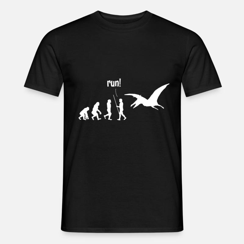 Dinosaur evolution gift for dinosaur friends - Men’s T-shirt - black