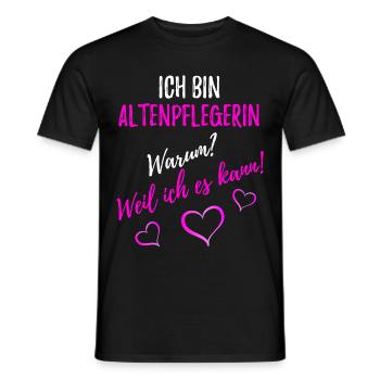 Altenpflegerin - Pflege - Männer T-Shirt - Schwarz - Vorne - AI Model Male 178 light (178cm)