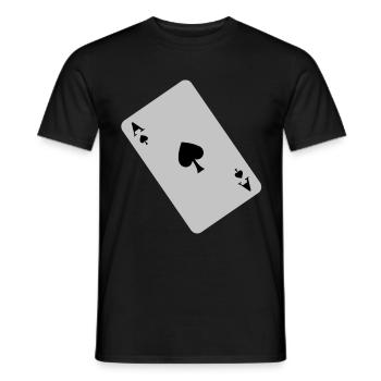 Pik As - Männer T-Shirt - Schwarz - Vorne - AI Model Male 178 light (178cm)