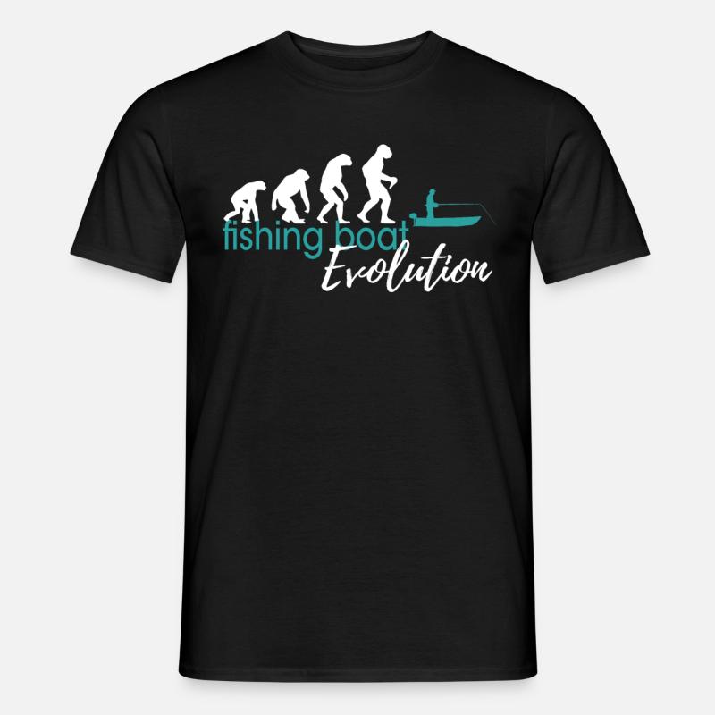 Evolution du bateau de pêche - T-shirt homme - noir