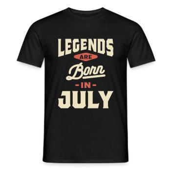 Les légendes sont nées en juillet - cadeau d'anniversaire de juillet - T-shirt homme - noir - Devant - AI Model Male 178 light (178cm)