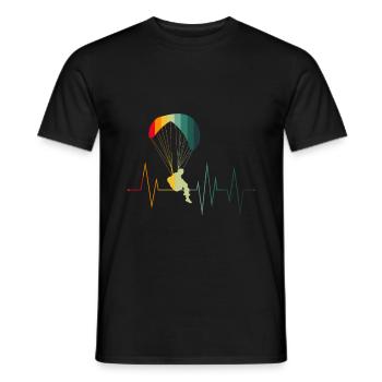 Paragliding paraglider gift - Men's T-Shirt - black - Front - AI Model Male 178 light (178cm)