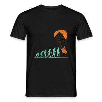 Paragliding paraglider gift - Men's T-Shirt - black - Front - AI Model Male 178 light (178cm)