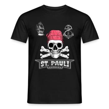 st paulianer st pauli design cadeau - T-shirt homme - noir - Devant - AI Model Male 178 light (178cm)