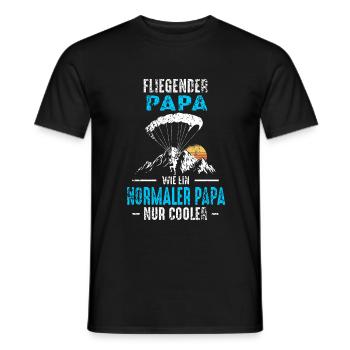 Paragliding Papa Fallschirmspringer Vater Gleitfli - Männer T-Shirt - Schwarz - Vorne - AI Model Male 178 light (178cm)