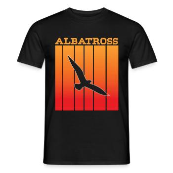 Albatross shadow play in the sunset - Men's T-Shirt - black - Front - AI Model Male 178 light (178cm)