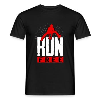 Free running gift for parkour runner friends - Men's T-Shirt - black - Front - AI Model Male 178 light (178cm)