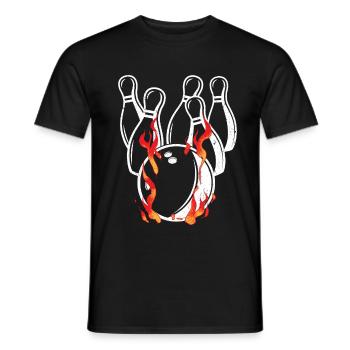 Feuer Bowlingkugel Geschenk für Bowling Bowler - Männer T-Shirt - Schwarz - Vorne - AI Model Male 178 light (178cm)
