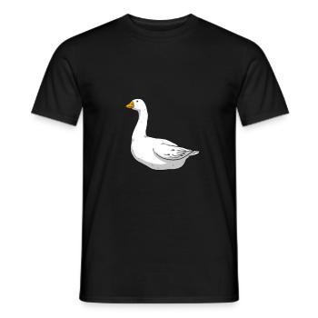 Gans - Männer T-Shirt - Schwarz - Vorne - AI Model Male 178 light (178cm)