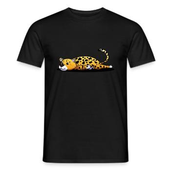 leopard - Men's T-Shirt - black - Front - AI Model Male 178 light (178cm)