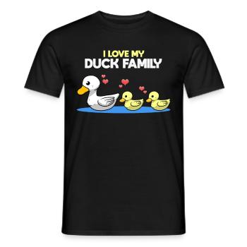 Duck Family Ducks Sweet Cute Ducks Duck Holders - Men's T-Shirt - black - Front - AI Model Male 178 light (178cm)