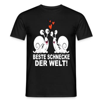 Schnecke Schneckenhaus Beste Freunde Welt Geschenk - Männer T-Shirt - Schwarz - Vorne - AI Model Male 178 light (178cm)