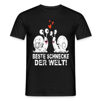 Schnecke Schneckenhaus Beste Freunde Welt Geschenk - Männer T-Shirt - Schwarz - Vorne - AI Model Male 178 light (178cm)