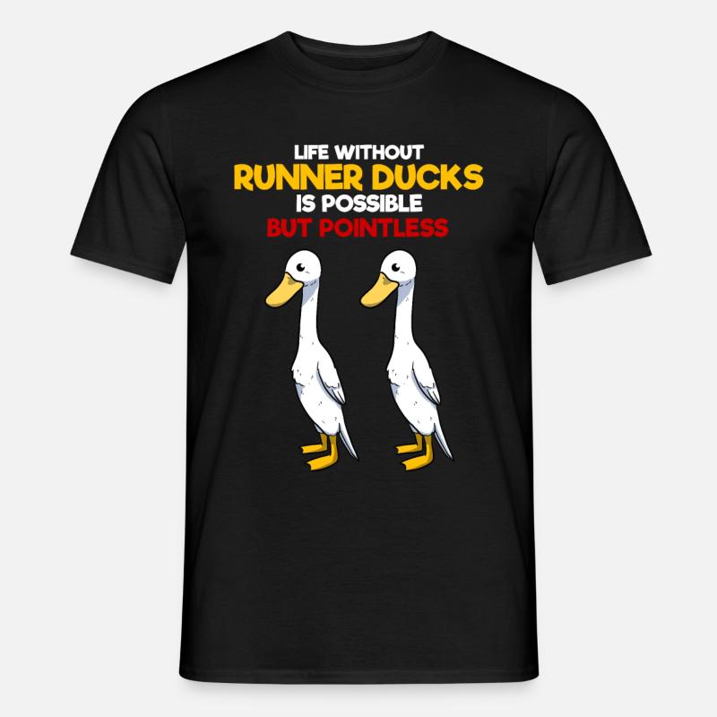 Canard en cours d'exécution - T-shirt homme - noir