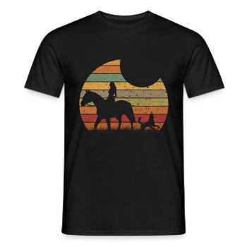 Riding Horse - T-shirt homme - noir - Devant - AI Model Male 178 light (178cm)