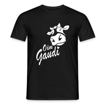 Lustige Kuh Hoamat Mundart Kühe Alm Berg Geschenk - Männer T-Shirt - Schwarz - Vorne - AI Model Male 178 light (178cm)