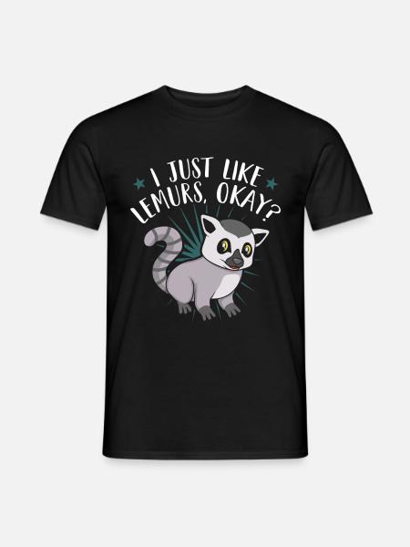 Lemur - Männer T-Shirt - Schwarz