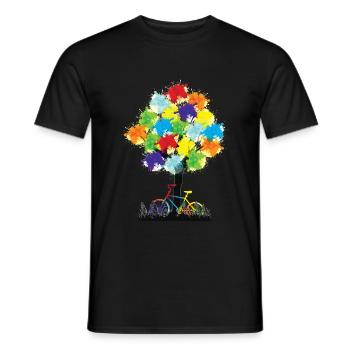 Cute bike design for bike lovers - Men's T-Shirt - black - Front - AI Model Male 178 light (178cm)