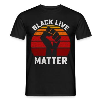Vintage Black Lives Matter - Men's T-Shirt - black - Front - AI Model Male 178 light (178cm)