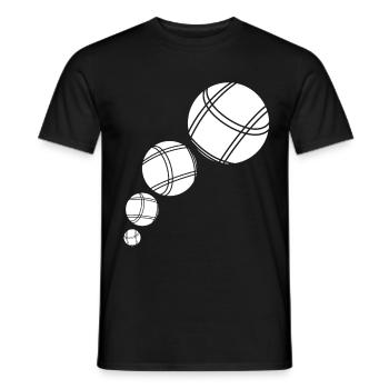 Boules Petanque Boccia Boules - Men's T-Shirt - black - Front - AI Model Male 178 light (178cm)
