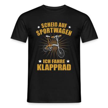 Elektroklapprad Fahre Klapprad - Männer T-Shirt - Schwarz - Vorne - AI Model Male 178 light (178cm)