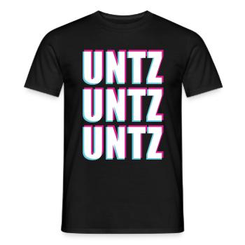 UNTZ Techno Raver Trance Musique Hardstyle - T-shirt homme - noir - Devant - AI Model Male 178 light (178cm)