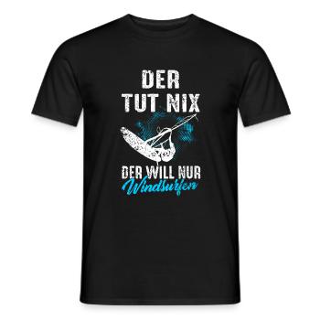 Windsurfen Windsurfer Windsurfing Windsurf Lustig - Männer T-Shirt - Schwarz - Vorne - AI Model Male 178 light (178cm)