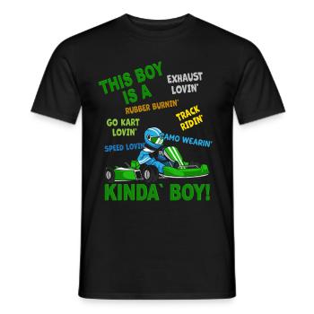 Cadeau pour garçons de karting - Piste de karting de karting - - T-shirt homme - noir - Devant - AI Model Male 178 light (178cm)