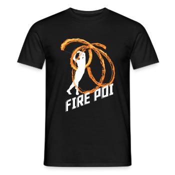 Fire Poi Firebender Artist Gift Fire - Men's T-Shirt - black - Front - AI Model Male 178 light (178cm)