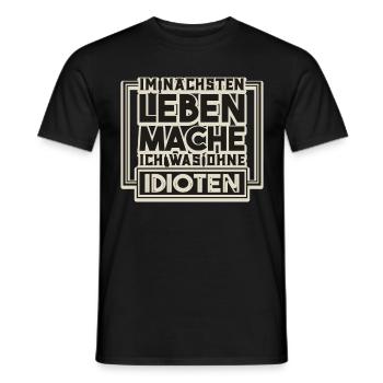 Misanthrop Schwarzer Humor - Männer T-Shirt - Schwarz - Vorne - AI Model Male 178 light (178cm)