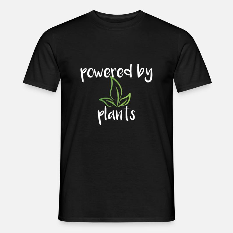 powered by plants - Männer T-Shirt - Schwarz