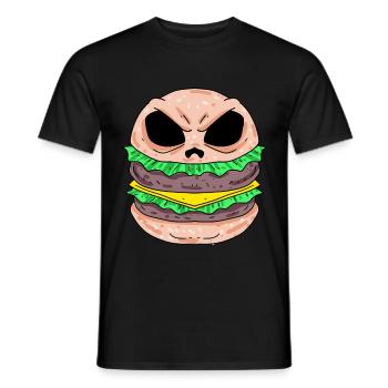 Totenkopf Burger Totenkopfburger - Männer T-Shirt - Schwarz - Vorne - AI Model Male 178 light (178cm)