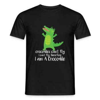 crocodiles can't fly - Männer T-Shirt - Schwarz - Vorne - AI Model Male 178 light (178cm)