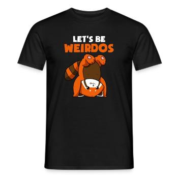 Let's Be Weirdos Joke Antisocial Red Panda Red - Men's T-Shirt - black - Front - AI Model Male 178 light (178cm)