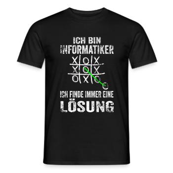 Informatiker Softwareentwickler Informatik Lustige - Männer T-Shirt - Schwarz - Vorne - AI Model Male 178 light (178cm)