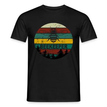 Beekeeper Imker Bienen Retro Insekt Geschenk - Männer T-Shirt - Schwarz - Vorne - AI Model Male 178 light (178cm)