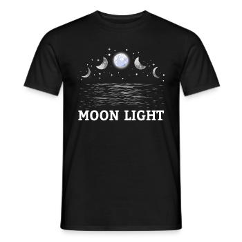 Moonlight moon phases astrology moon - Men's T-Shirt - black - Front - AI Model Male 178 light (178cm)