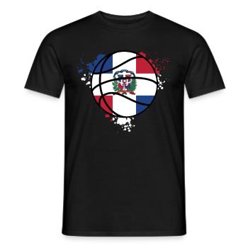 Équipe de basket de la République dominicaine - RÉPUBLIQUE DOMINICAINE - T-shirt homme - noir - Devant - AI Model Male 178 light (178cm)