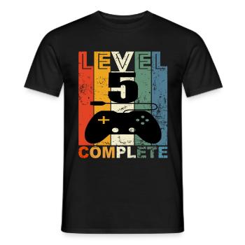 5e anniversaire gaming gamer cadeau d’anniversaire - T-shirt homme - noir - Devant - AI Model Male 178 light (178cm)