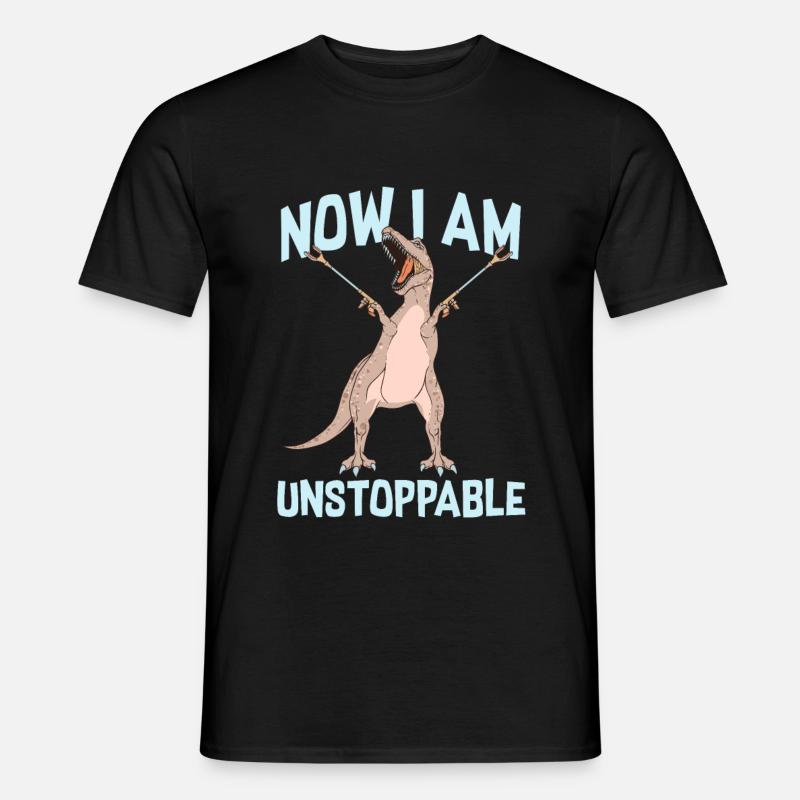 Dinosaurier unstoppable - Männer T-Shirt - Schwarz
