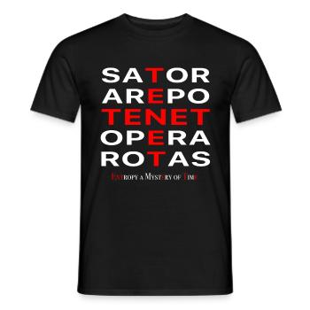 Palindrom Tenet Sator Arepo Opera Rotas Geschenk - Männer T-Shirt - Schwarz - Vorne - AI Model Male 178 light (178cm)