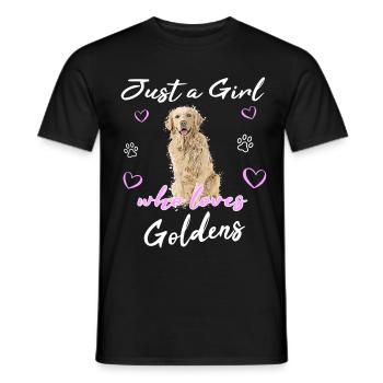 Golden Retriever Geschenkidee Hund Welpe Retriever - Männer T-Shirt - Schwarz - Vorne - AI Model Male 178 light (178cm)