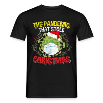 Noël pandémique 2020 Noël drôle de quarantaine - T-shirt homme - noir - Devant - AI Model Male 178 light (178cm)