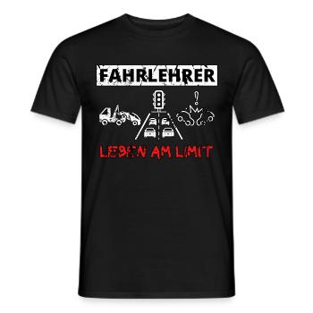 Fahrschule Fahrlehrer Spruch - Männer T-Shirt - Schwarz - Vorne - AI Model Male 178 light (178cm)