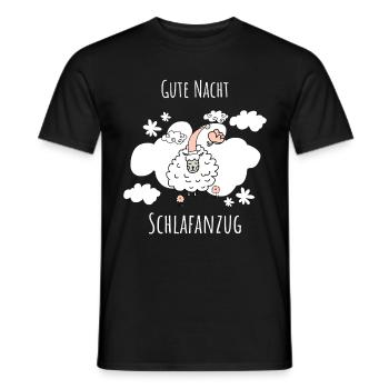 Schaf Gute Nacht Schlafanzug Geschenk Weihnachten - Männer T-Shirt - Schwarz - Vorne - AI Model Male 178 light (178cm)