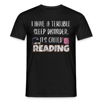 Reading Bookworm Funny Books Pun Book Lover - Männer T-Shirt - Schwarz - Vorne - AI Model Male 178 light (178cm)